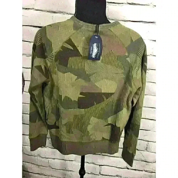 Nwt Penfield Mens Size XS Green Camo Long Sleeve Bridgeport Crew Sweater - Picture 2 of 9